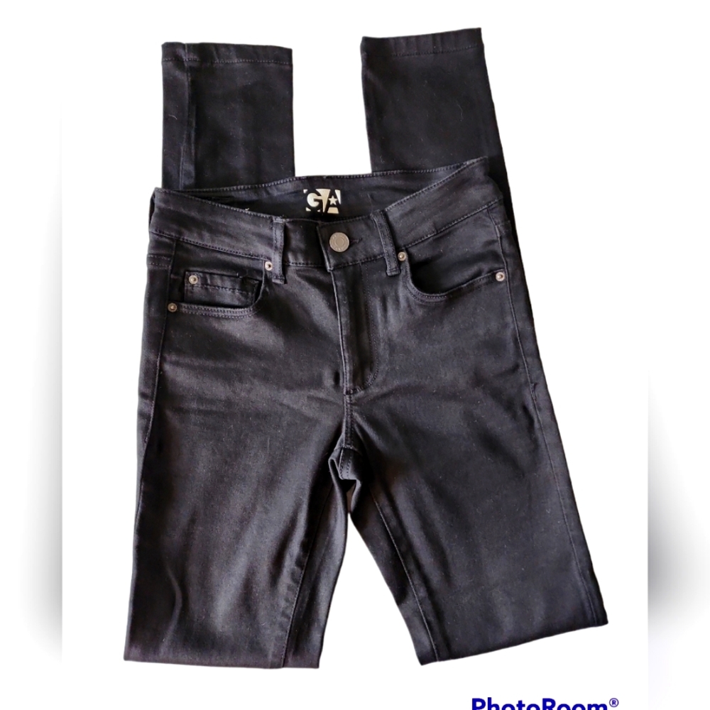 Garage GA Junior's Size 1 Black High Waist Stretch High Rise Denim Jeggings. New